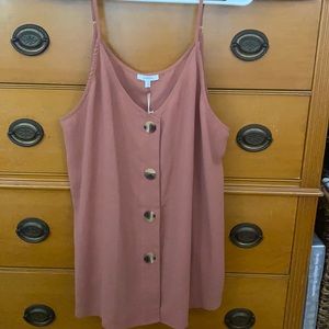 Mauve button down tank